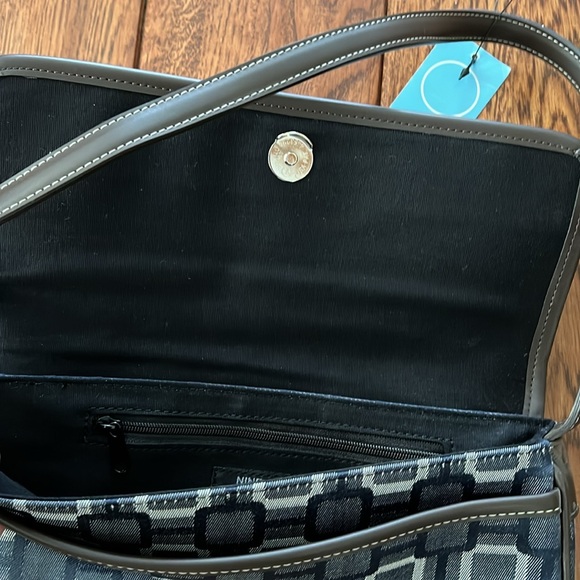 NWT Nine West Small Denim and Brown Purse - Picture 4 of 6